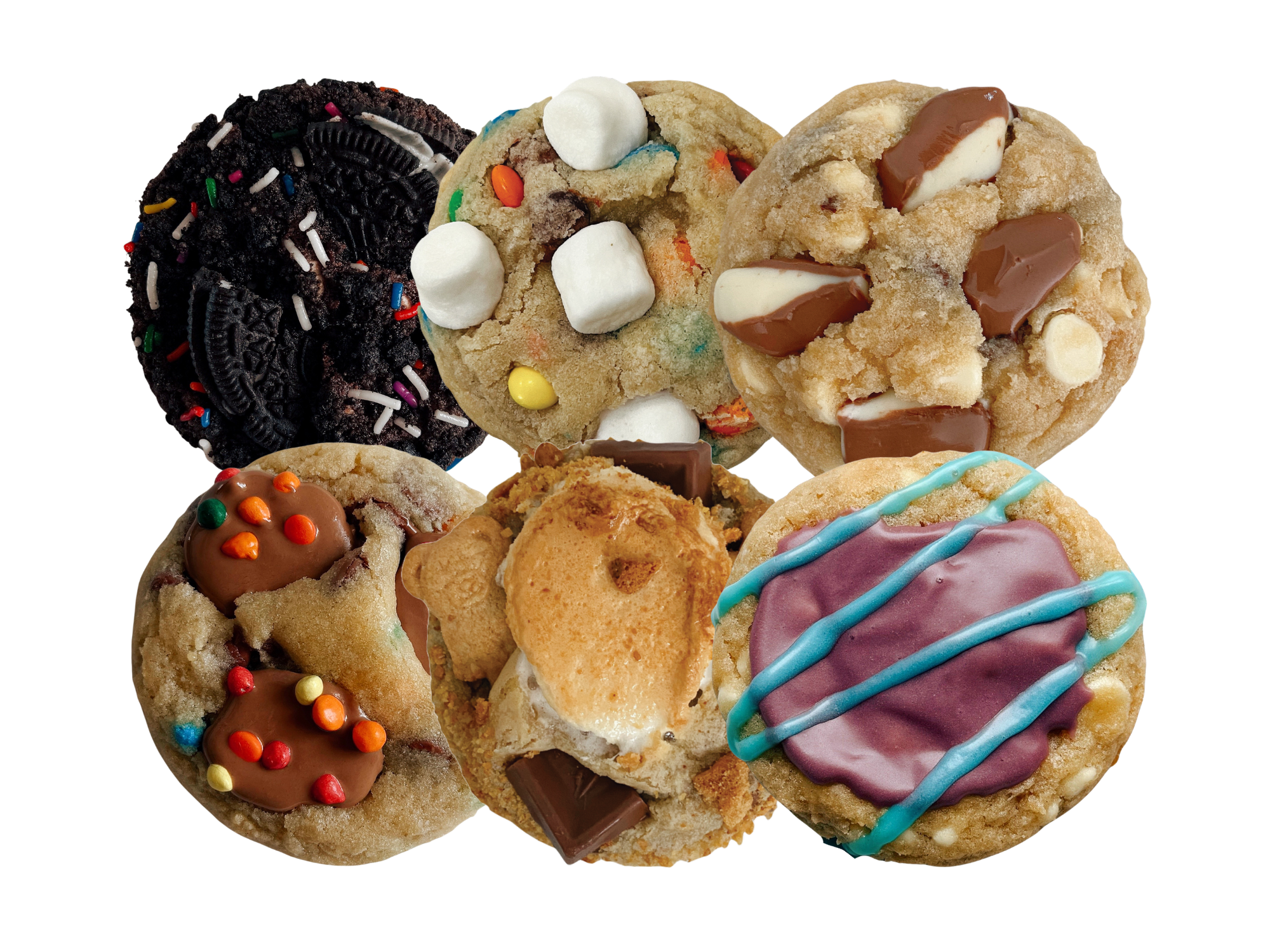 Assorted Dozen (July-August): Birthday Cake Oreo, Marshmallow M&M, Nutella Kinder Bar, Rainbow Chips Ahoy, Teddy Graham S&