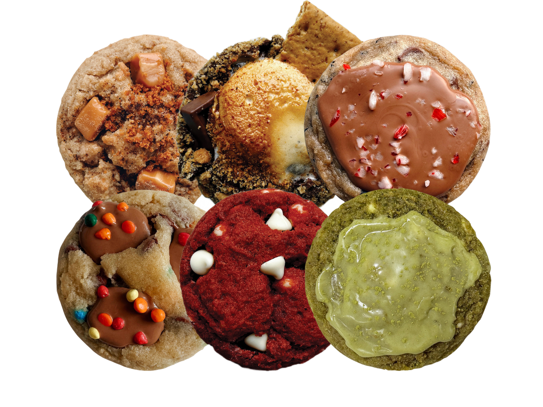 Assorted Dozen (December 2025): Biscoff Caramel Gingerbread, Hot Chocolate S&