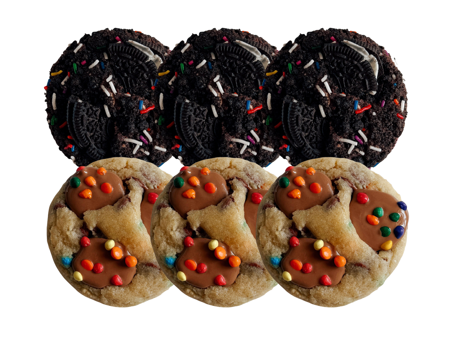 Custom Dozen 2 Flavours (July-August): Birthday Cake Oreo, Rainbow Chips Ahoy